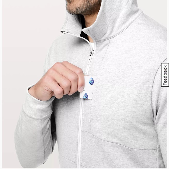 LULULEMON City Sweat Zip Hoodie Heathered Ultra Light Grey Size Large - Picture 4 of 12